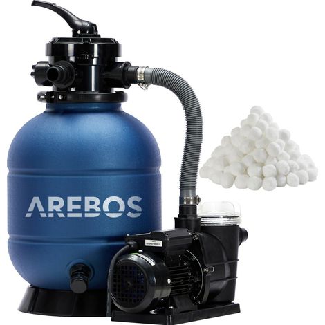 AREBOS Sistema de filtrado de arena con bomba de 400 W Filtro de arena Sistema (1/5)