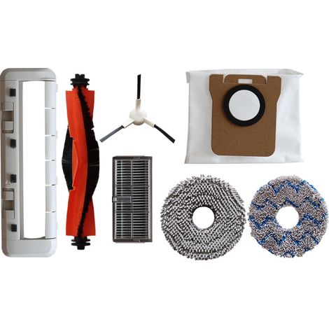 Accessories for balayeuse M30S/D103CN: brosse rotative, brosse latérale, grille de filtration, element filtrant, lingette de nettoyage, sac poubelle, sac de récupération de poussière (1/5)