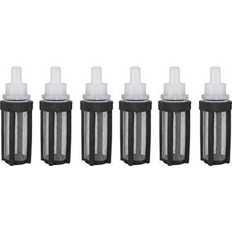 Lot de 6 micro filtres pour pompe à eau - Cadre d'irrigation - 8 mm - En acier inoxydable - Accessoires pour tuyau d'arrosage (1/5)