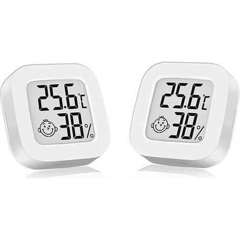 Thermomètre Hygromètre Intérieur - 2PCS - Haute Précision - Blanc