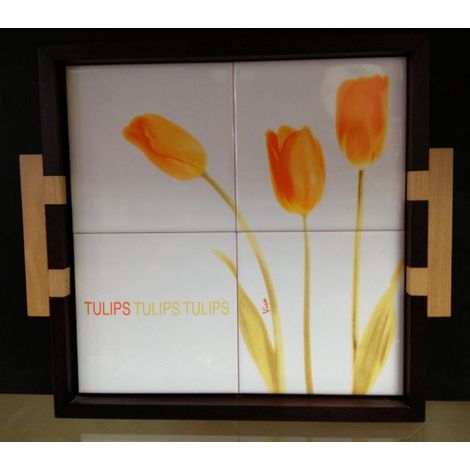 Tulips vassoio quadrato 30cm 1425 ceramica viva (1/2)