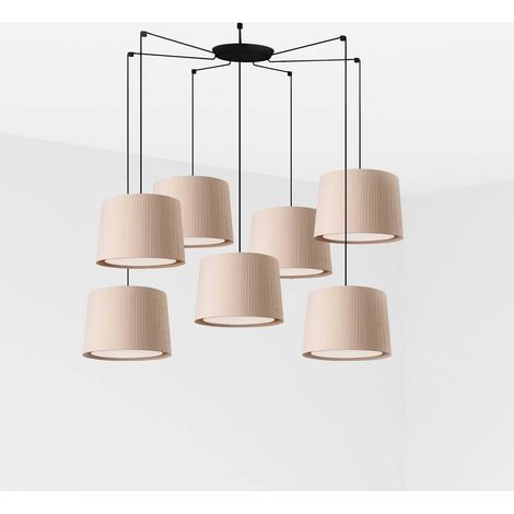 Faro SAMBA Suspension noire, beige, suspension, 7 lumières (1/3)