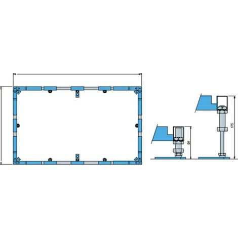 Villeroy & Boch - Installationsrahme ViFrame für kleinere Duschwannen bis 1000x1000 mm U91412100 (1/2)