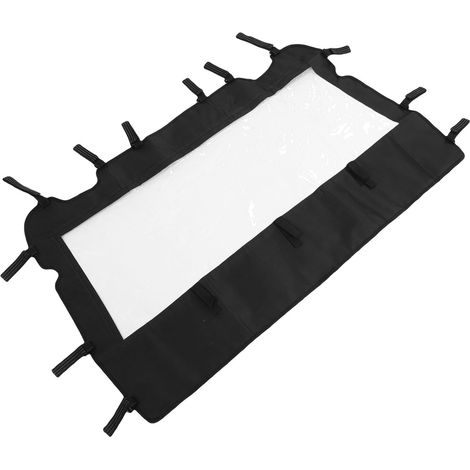 Pare-brise Arrière Souple, Accessoires de Pare-brise Arrière UTV Anti-poussière et Anti-pluie, Butée -poussière de de Lunette pour Véhicule Tout-terrain (1/5)