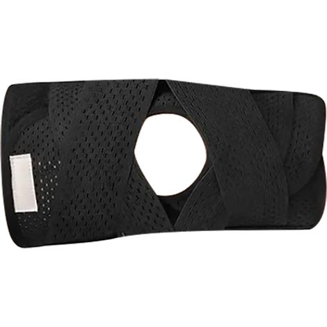 Genouillère de maintien avec stabilisateurs métalliques doubles, noire, respirante, pour récupération du ménisque, sport, course, homme (1/5)