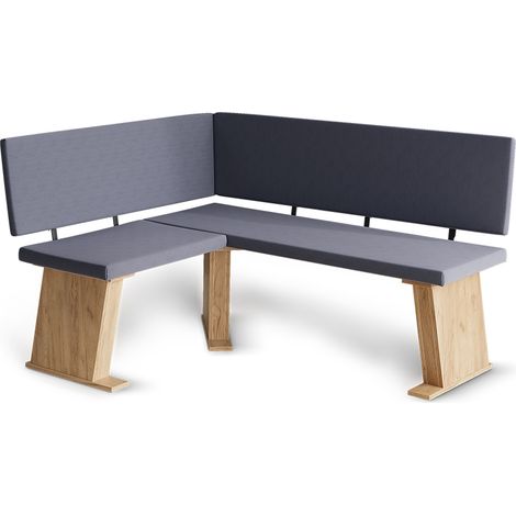 Gruppo panca ad angolo Rivon, Rovere dorato/Antracite, 120 x 150 cm Angolo destro, Vicco (1/5)