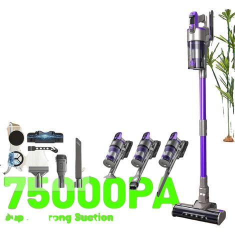 Aspirapolvere senza fili, potenza di aspirazione 75KPA, potenza 650W, autonomia 70 minuti, capacità del contenitore della polvere 1-2 litri, tensione 110V-240V. (1/5)