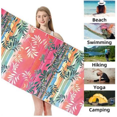 Serviette de Plage - Non spcifi - Grande - Anti Sable - Schage Rapide - Microfibre rose rose SERVIETTE DE PLAGE (1/4)