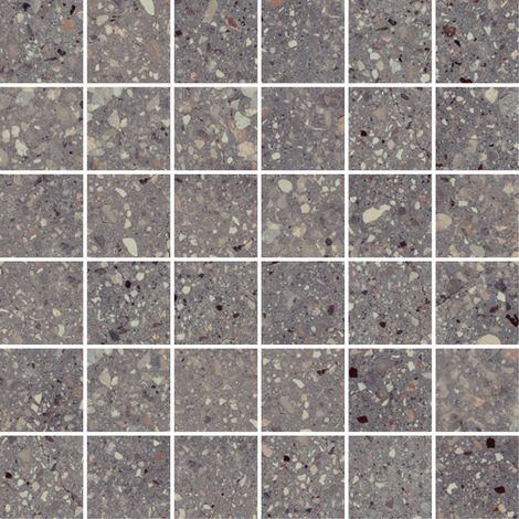 Carrelage effet terrazzo Wind Mosaïque 5x5cm Gris Foncé. Anthracite - Naturel - boîte de 0.71 m2 - Mosaïque 5x5cm Gris Foncé. Anthracit Mosaïque 5x5