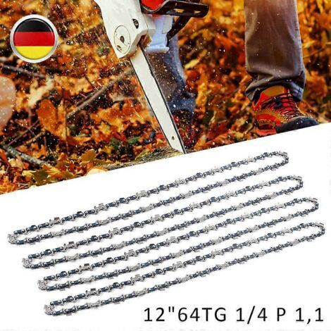 4 x Sägekette 1/4 64TG 1,1mm passe-partout Husqvarna Stihl MSA 120 140 160 193T (1/4)
