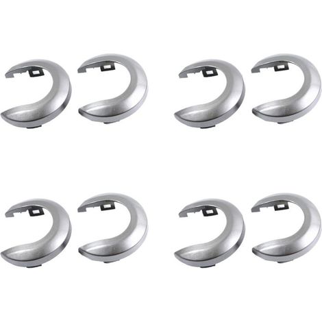 Set di 8 emblemi per maniglie interne delle portiere per i modelli Nissan Tiida 1.6L e Renault Livina NV200 dal 2005 al 2010, in grigio argento. (1/3)