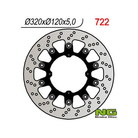 Disco de freno delantero flotante Husqvarna Supermoto de 320 mm