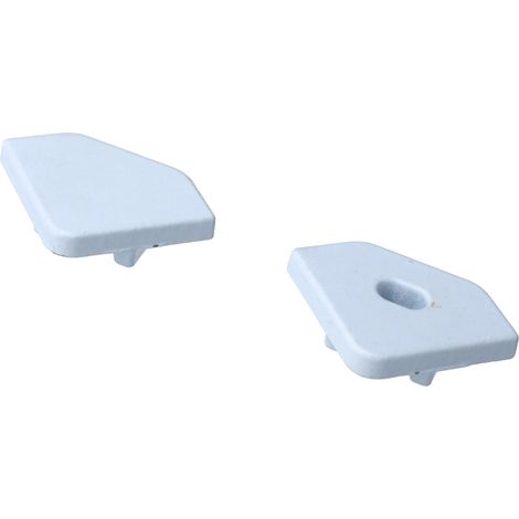 Kit Terminali Tapi di Chiusura In Metallo Con e Senza Foro Colore Bianco Per Profilato Alluminio BAZ1919W (1/2)
