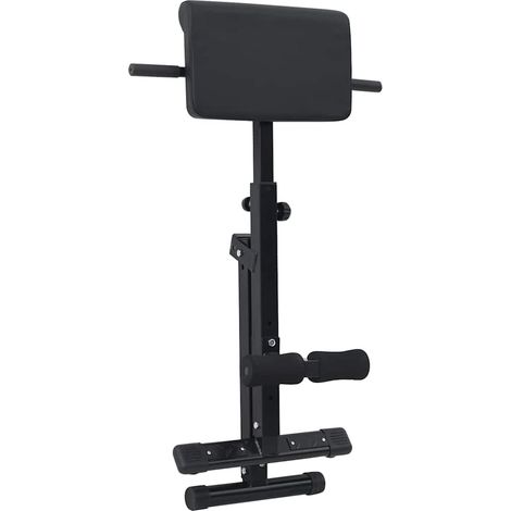 vidaXL Banco de hiperextensiones Manual Negro 100,5 x 70 x 78 cm (1/2)