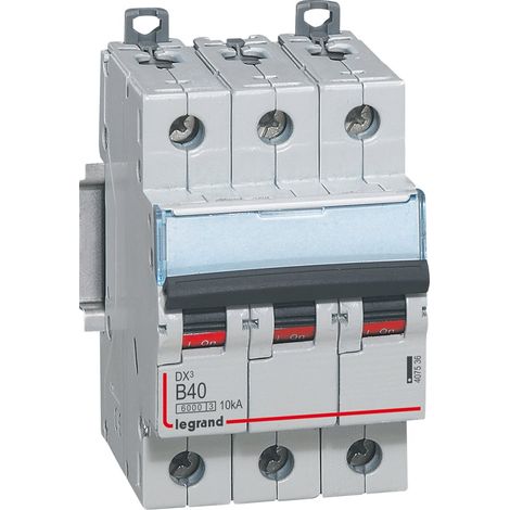 DX³ Interruttore automatico 3P curva B 40A 6kA/10kA - LEG407536