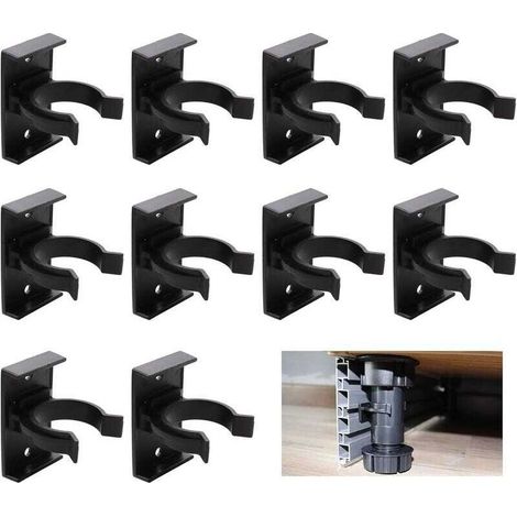 Pack of 10 kitchen plinth clips, providing secure support for furniture, tables, and beds. Easy to install, with an inner diameter of 39 mm. (1/5)