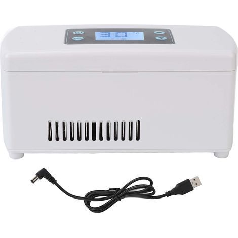 Glacière à insuline portable rechargeable avec batterie, réfrigérateur à médicaments pour la maison, la voiture et les voyages, boîte froide pour l'insuline. (1/5)