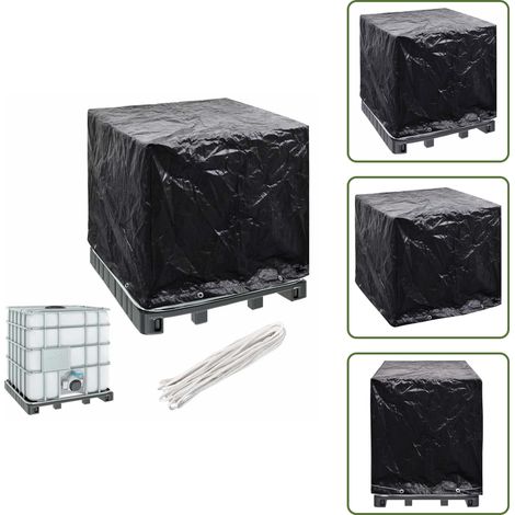 Cubierta para tanque de lluvia - vidaXL Cubierta depósito de agua IBC 8 ojales 116x100x120 cm - Cubierta de polietileno