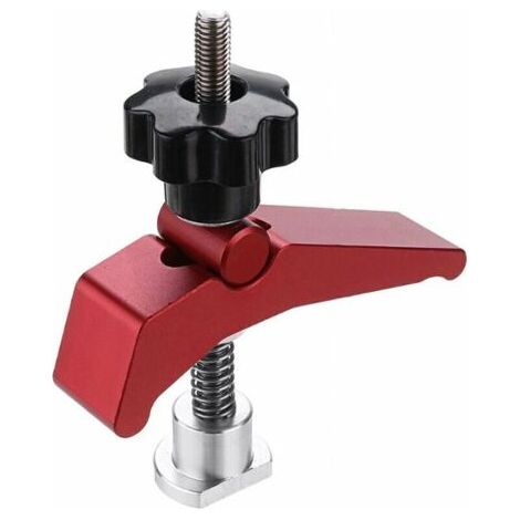 Fixation rapide en alliage d'aluminium ensemble de fixation pour rainure en T table à outils pour le travail du bois bloc de pressage support de goulotte plaque de pressage
