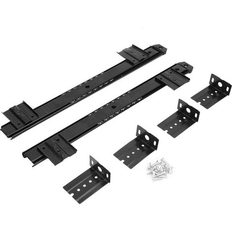 dicke, kaltgewalzte Stahl-Gleitschienenhalterungen für Desktop-Computertastaturen (schwarz)