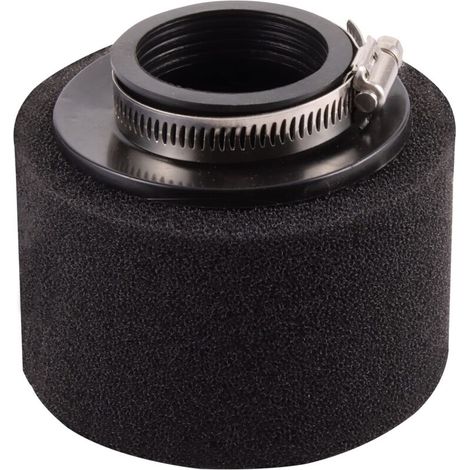 Filtre à air 48 mm à double mousse nettoyante, noir, à ouverture droite, de rechange pour motos 50cc, 70cc, 90cc, 110cc, 125cc et 150cc