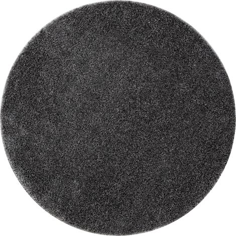 Badteppich SYNERGY Kreis, Glamour, rutschfest, weich – lurex grau grey rund 100 cm