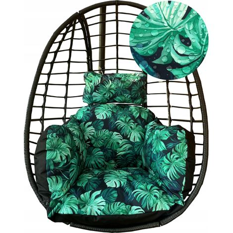 Cuscino impermeabile per altalena da giardino, sedia sospesa, bozzolo, Monstera