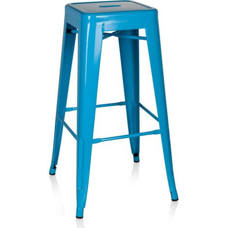 Tabouret de bar VANTAGGIO HIGH métallique bleu clair hjh OFFICE (1/5)