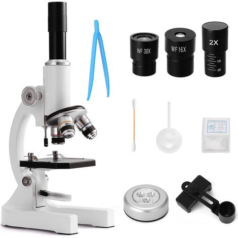Microscope optique monoculaire (64x–2400x) pour les cours de sciences dans les écoles primaires (biologie expérimentale)