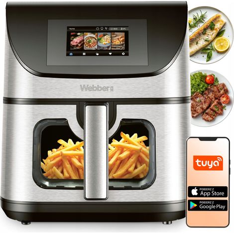 Freidora de aire de 8 litros, wifi, antiadherente, 10 compartimentos, 2200 W. (1/5)