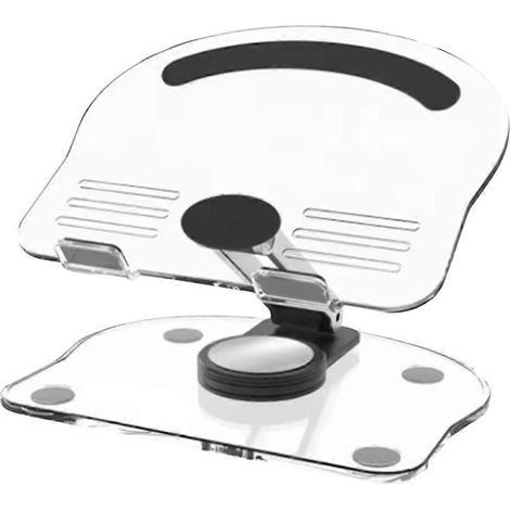 Support pour tablette en acrylique, rotatif à 360°, réglable, pliable, antidérapant, compatible avec les tablettes de 4,7 à 13 pouces. (1/5)