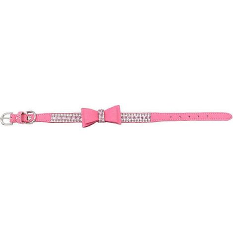 Collar para perro de microfibra con pedrería y lazo ajustable para entrenamiento canino (2 unidades) (1/5)