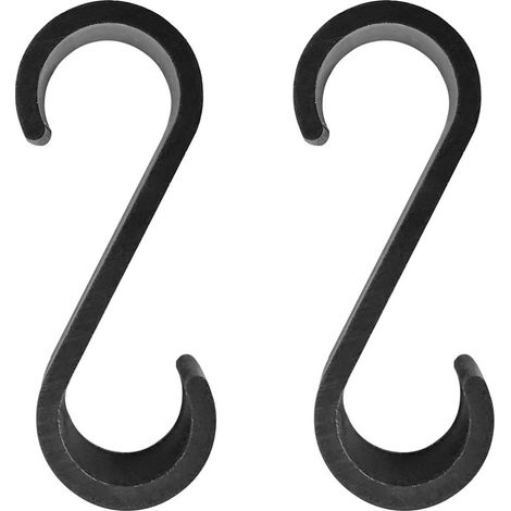 Scaldasalviette rotondo Luxrtad Click, nero, per termosifoni, set da 2