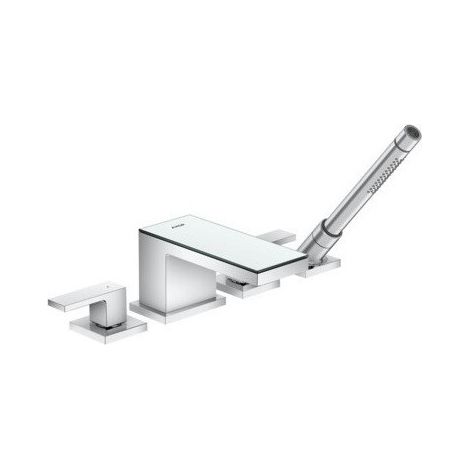Set de finition mélongeur 4 trou s pour montage sur bord de baignoire chromé /miroir