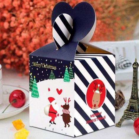 Boîte de Noël de 24 pièces, coffret cadeau, biscuits de Noël en carton, biscuits cadeaux de Noël,décoration pour sapin de Noël (1/4)