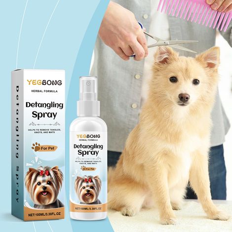 Dog anti-tangle spray, pet anti-tangling, cleansing, smoothing, and fluffing grooming spray -- 100ml -- BIEMMEDUE (1/5)