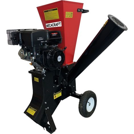 Déchiqueteuse thermique 15 cv – Diamètre de coupe 89 mm – Moteur 4 temps 420 cm3 – Système de coupe rotor avec 2 couteaux et 20 fléaux – Mecacraft