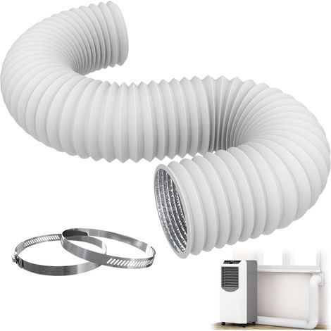 Tuyau de Ventilation,Tuyau D'Évacuation Climatiseur,Rallonge PVC Aluminium Pour Climatiseur Mobile,Tuyau Évacuation Sèche-Linge,Tuyau Climatiseur Mobile, Tuyau de Ventilation Flexibl,150mm 6m (1/5)