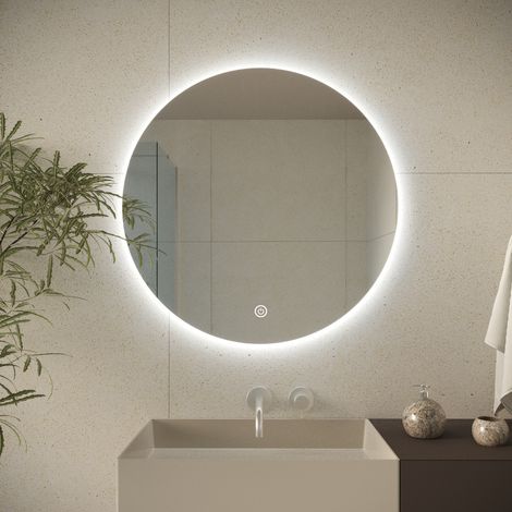 LOMAZOO Miroir de salle de bain avec éclairage LED - Miroir de