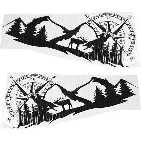 Stickers de carrosserie universels pour camping-car, caravane et remorque, décalcomanies décoratives extérieures pour véhicule (1/5)