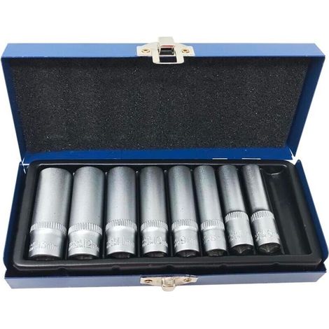 Set 8 Chiavi A Bussola Da In Acciaio Cromato Bussole 6 7 8 9 10 11 12 13 Mm