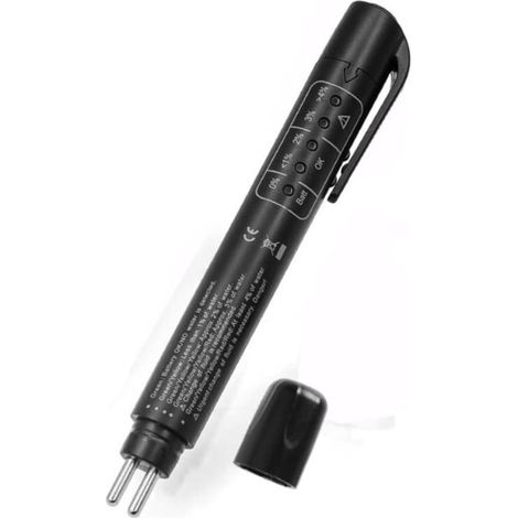 Probador de líquido de frenos con 5 indicadores LED para verificar la calidad del líquido, lápiz de prueba, herramienta de diagnóstico para automóviles, probador de líquido de frenos (1/5)