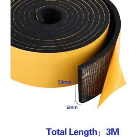 Bandes De Mousse - 50 mm Largeur - 5 mm Épaisseur - 3 m Longueur - Pour Joints Porte Fenêtre - Mousse EVA Adhésive (1/5)
