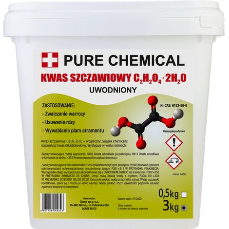 Acido ossalico - 3 kg - Cristalli puri - Disincrostante efficace - Anti-varroa
