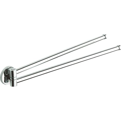 Porta Asciugamani Bagno a Snodo 2 Bracci in Acciaio One Duo Cromo