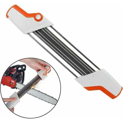 Porte-lime 2 en 1 pour chaîne de tronçonneuse 0.325 Ø 4,8 mm -blanc (1/5)