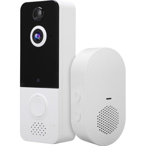 Sonnette Vidéo WiFi 1080P avec Détection de Mouvement, Audio Bidirectionnel et Stockage Cloud - Caméra de Sécurité Extérieure sans Fil - Compatible Prise UE (1/5)