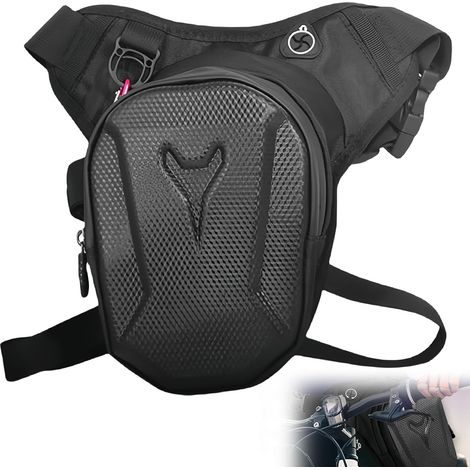 Sac de jambe de moto : sac de cuisse imperméable, poche cuisse et poche de jambe, sac de jambe avec sangle de jambe amovible, sac multifonction, pour la course, le cyclisme, la moto, le sport (1/5)