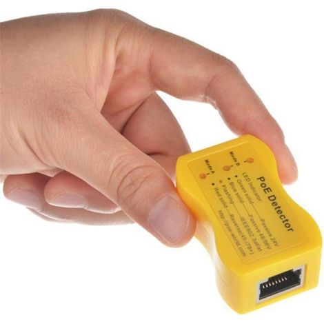 Détecteur PoE RJ45, Testeur PoE avec Affichage LED, Identification de L'Alimentation par Ethernet, Testeur de Câbles Réseau 24 (1/5)