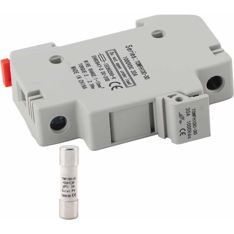 Support de porte-fusible pour montage sur rail DIN, équipement de contrôle et de distribution d'énergie TOWFH1DC 1000VDC 1P3A (1/5)